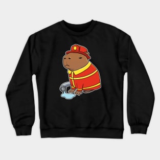 Capybara Firefighter costume Crewneck Sweatshirt